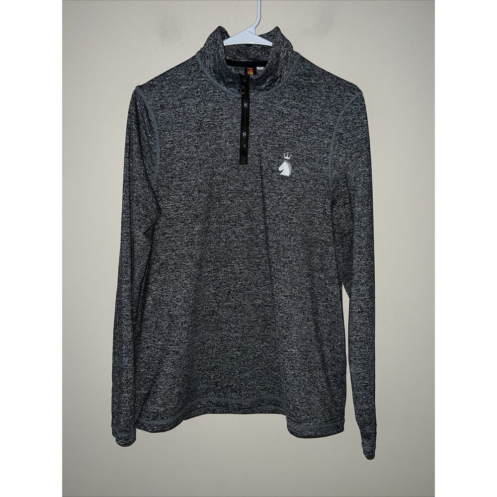HR Farm Equestrian Riding 1/4 Zip Shirt Womens Gray Size Large